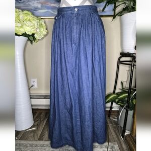 Vintage WTC Women's Denim Maxi Jean Skirt